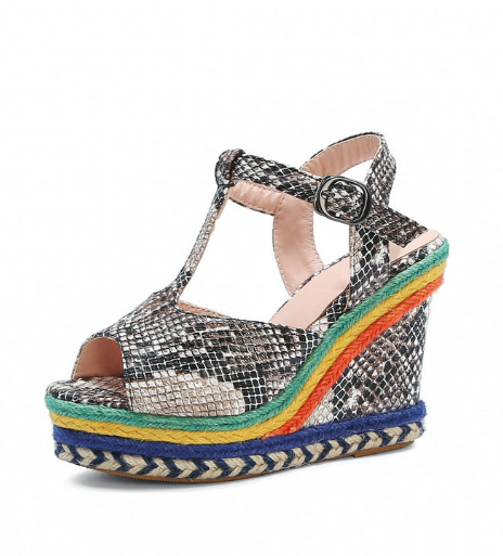 Thick-Soled Women's High Heel Wedge Sandals