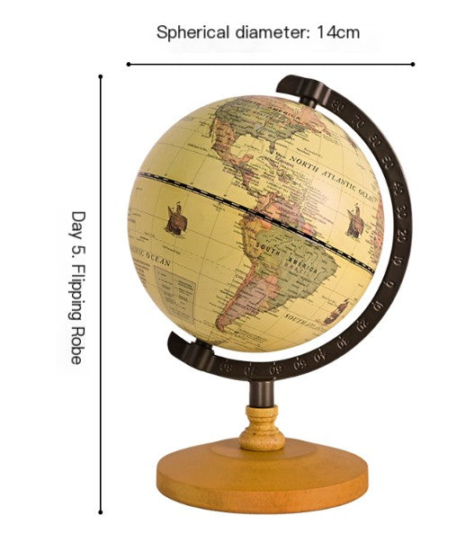 Vintage European Style Globe Office Decor Piece