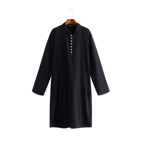 Arabic Style Simple Long Men's Muslim Shirt