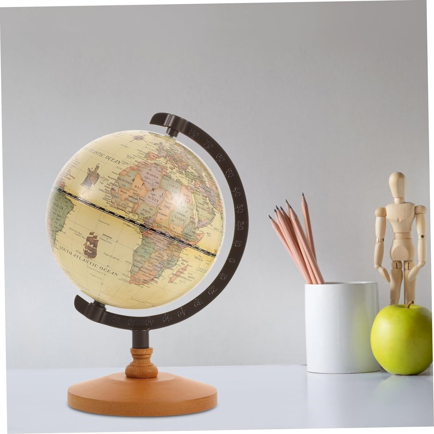 Vintage European Style Globe Office Decor Piece