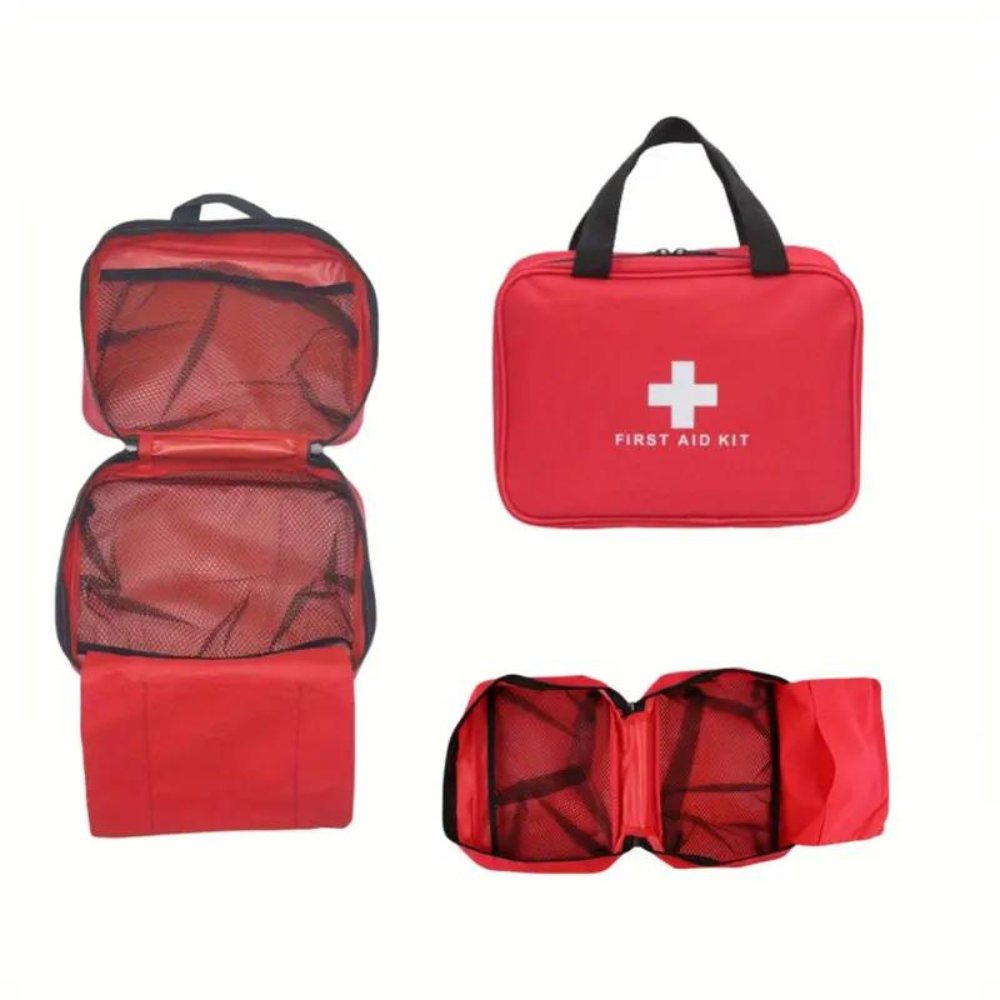 173pcs Large First Aid Kit: Portable Bag For Outdoor 173pcs Large First Aid Kit: Portable Bag For Home & Outdoor, Hiking, Camping And More - Including Emergency Supplies!