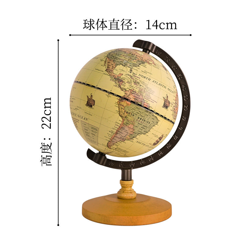 Vintage European Style Globe Office Decor Piece