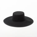 Women's Color-blocking Wool Hat with Large Brim